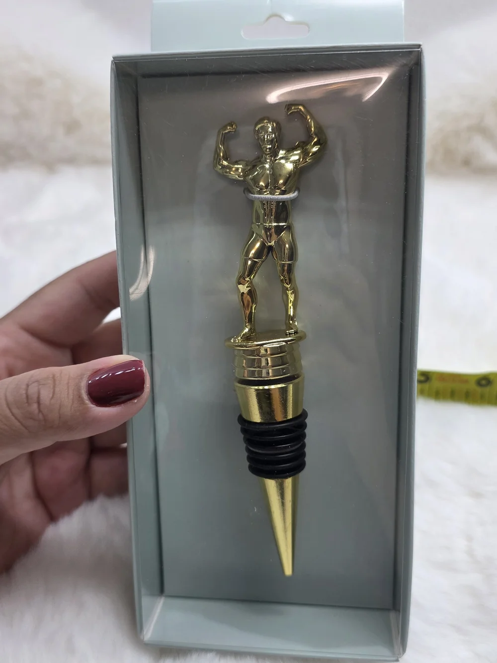 Gold Bodybuilder Bottle Stopper – Decorative Wine Stopper